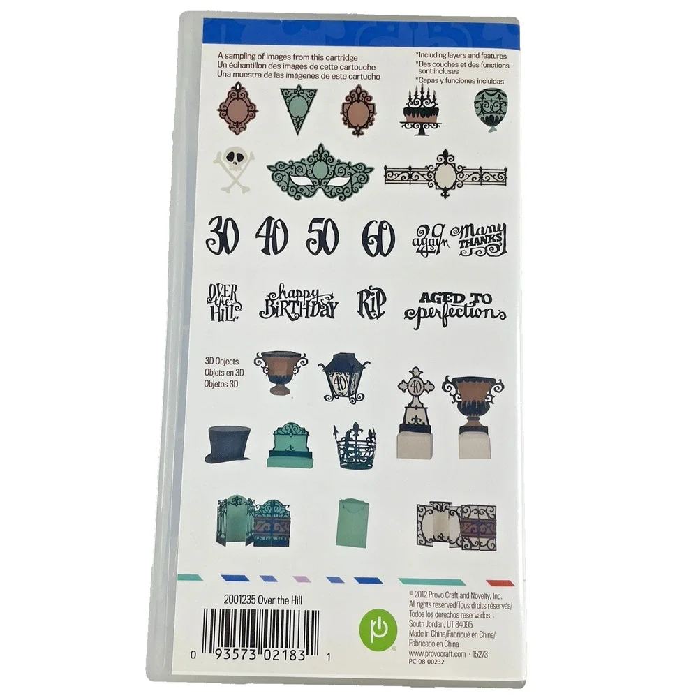 Cricut Cartridge Lot of 2 Over the Hill Gothic Birthday & Holidays LIKELY LINKED